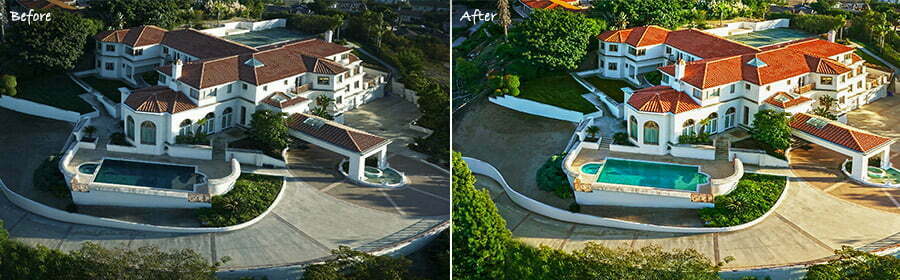 Aerial photography editing services