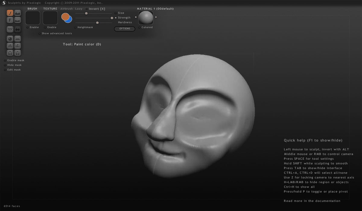 Sculptris 3D software