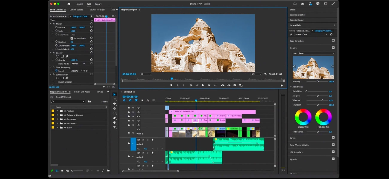 Adobe premiere pro video editing software