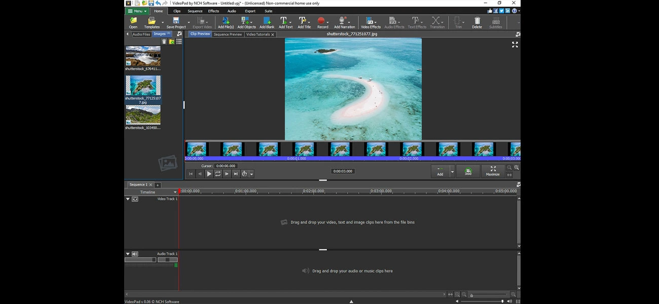 VideoPad video editing software
